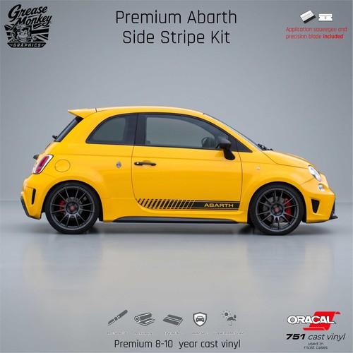 Abarth 500 lower side - 500, stripes