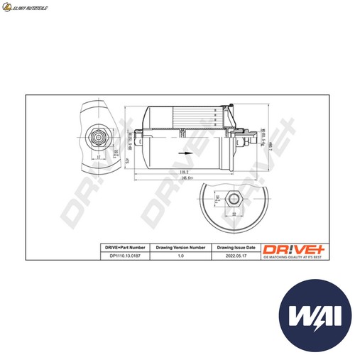 Fuel filter dp1110 - fuel, dp1110.13.0187
