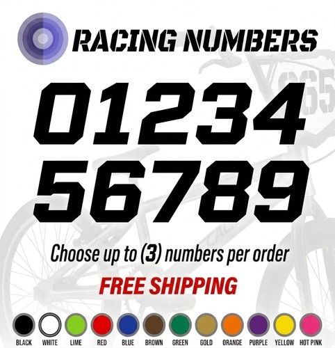 Custom racing number decal - custom,