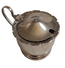 Edwardian silver plate mustard - plate,