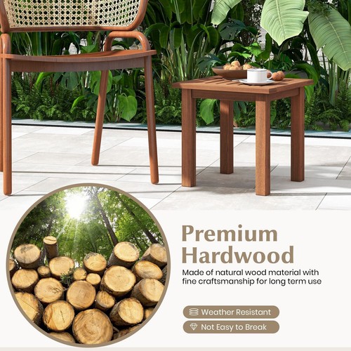 Patio hardwood side table - patio,