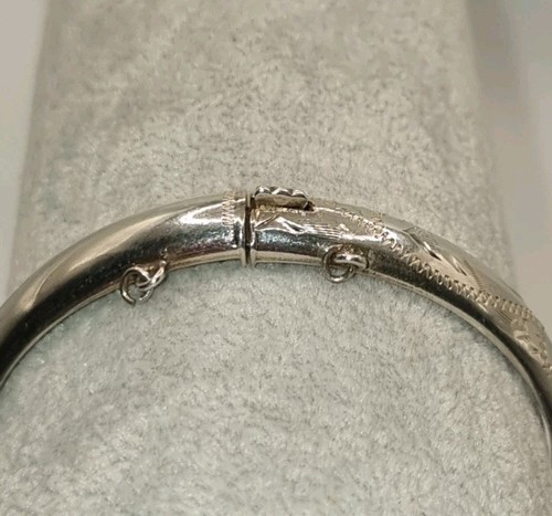 Vintage hinged bangle with - vintage,