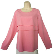 GERRY WEBER Rose Pink Long Sleeve Round Neck Blouse, 14