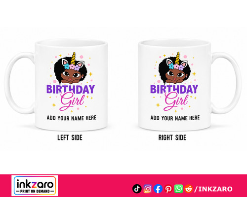 Birthday girl unicorn mug - unicorn,