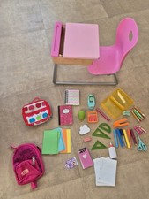 Our Generation School Bundle Desk, Accessories, Bags, Stationery American Girl 