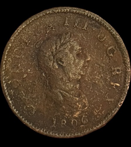 1806 george iii half - george, penny