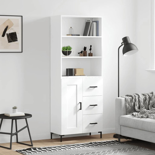 Modern wooden tall highboard - modern,
