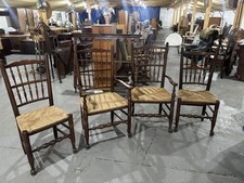 Old spindle back chairs - 4,