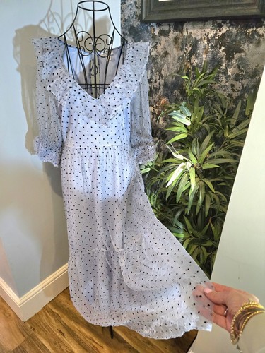 Fairytale blue polka dot tulle - blue,