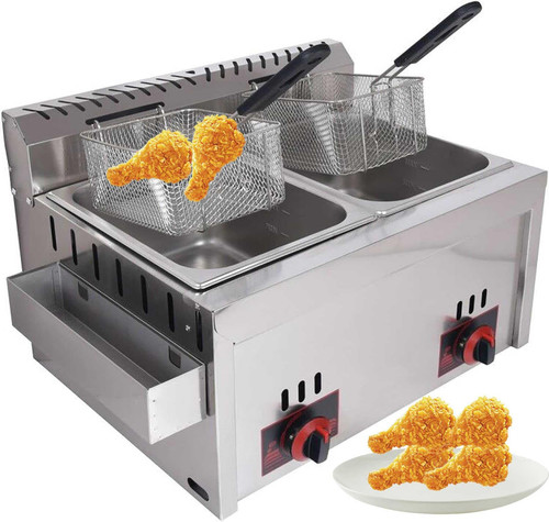 Large capacity gas fryer - large,