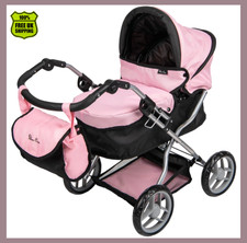 Silver Cross Dolls Ranger Pram Stroller Pushchair Buggy Girls Kids Fun Play Toy
