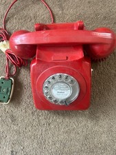 Vintage Old Style Red Telephone 1970s 746f in  good condition