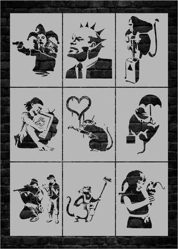 Banksy stencils 190 - banksy, 2