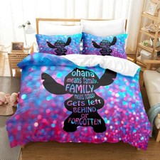 3pcs X Bedding Quilt Cover Cute Lilo Stitch Duvet Cover Set With Pillowcase R1
