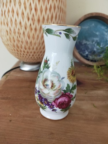 Regal porcelain floral vase - porcelain,