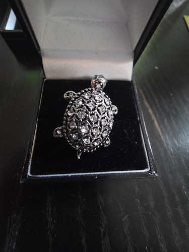 Marcasite crystal turtle - marcasite, &