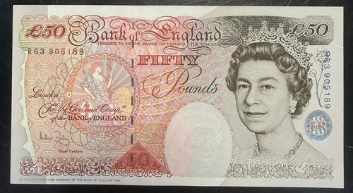 Old fifty pound note - old,