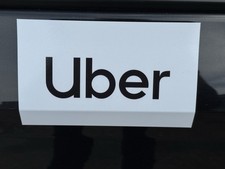 Uber Taxi Door Stickers 2X - High Performance Air Release Vinyl/NOT MAGNETIC