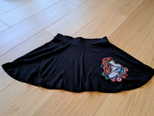 Hell Bunny Black Cotton Skirt
