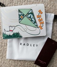 RADLEY Kite Flying Flour Leather CARD HOLDER + ID Window Cardholder Wallet Rad2