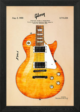 Gibson Les Paul Patent Framed