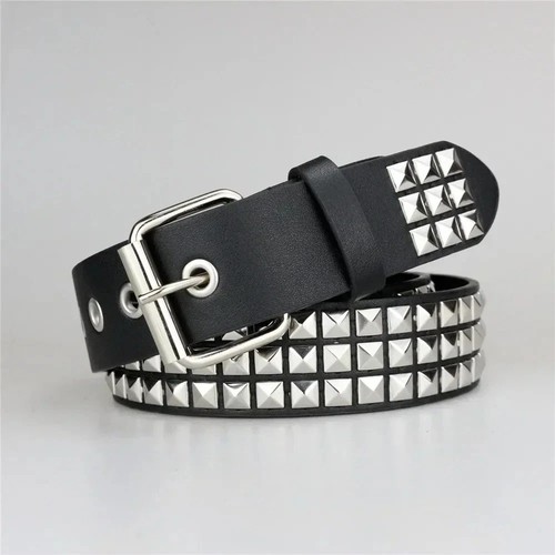 Unisex leather belt - leather, 3