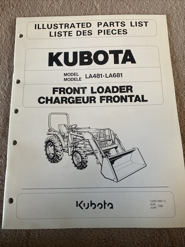 Kubota illustrated parts list - parts,