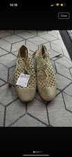 Zara Gold Metallic Flat Shoes