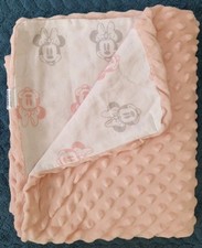 Primark Home Minnie Mouse Blanket Double Sided reverse bump fleece pink AW22