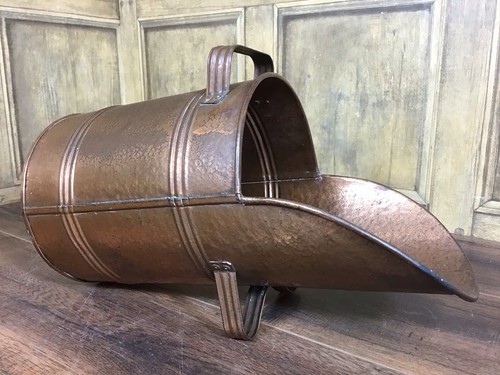Vintage copper coal bucket - vintage,