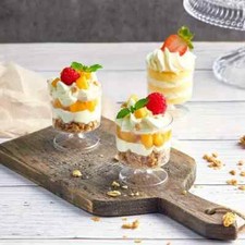 Footed Dessert Mousse Cup Hard Plastic Reusable Wedding Party Buffet 20/50/100