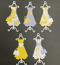Dress Sets on Stands Die Cut Shapes - Assorted Sets of 5 for Toppers, Cards etc 