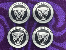 GENUINE JAGUAR GROWLER ALLOY WHEEL CENTRE CAPS BLACK x4 ALL MODELS T2H58379 NEW