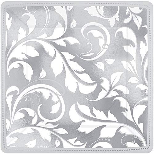 Silver inch plate - inch, square