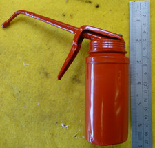 Vintage  Red WESCO Oil Can / Oiler 1960 useable or Man Cave Barn Find