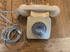 Original Vintage Retro GPO 746 Rotary Dial Cream Working Telephone 1980s
