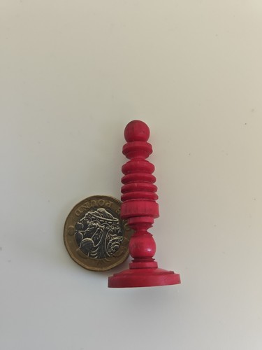 Antique english bone red chess - antique,