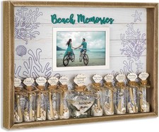 SAILINGSTORY Honeymoon Sand Jar Keepsake Shadow Box Beach Memory Coastal Decor