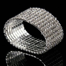 Diamante Silver Bangle
