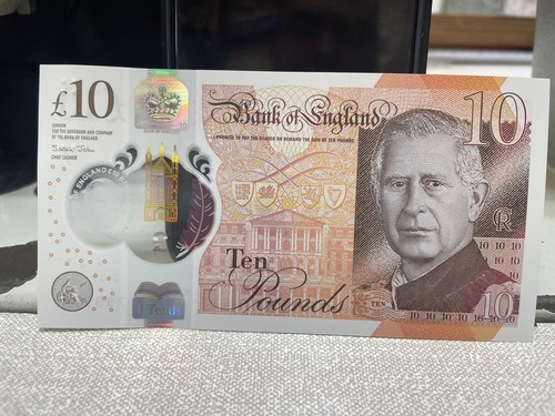 King charles 10 note - £10,