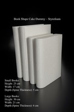 Set of 4 Book Shape Cake Dummies–Styrofoam Display–Mixed Sizes-Cake or Decor Use