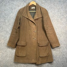 Toast Coat Womens Size UK 8-10 Brown Cotton Jacket Button Up Pockets Outdoors