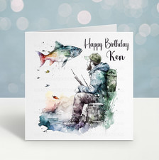 Fishing Birthday Card -