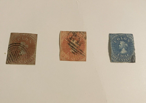 Early chilean stamp group - stamp,