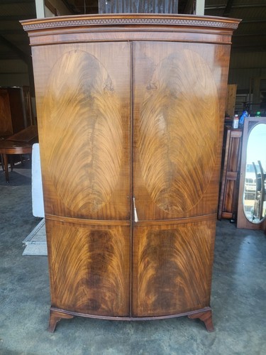 Antique mahogany bow front