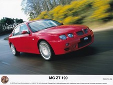 MG ZT 190, IN ACTION, FRONT SIDE VIEW., PERIOD COLOR DIGITAL PERIOD PHOTOGRAPH