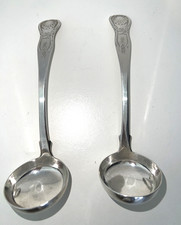 ANTIQUE Sterling Silver 2 x Sauce Ladles  Hallmark Edinburgh c1831