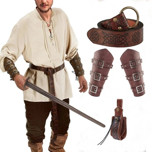 5pcs men renaissance costume - men's,