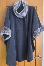 Women's Dark Grey Cape Coat