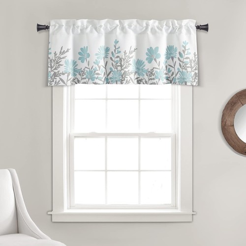 Bright floral window valance - bright,